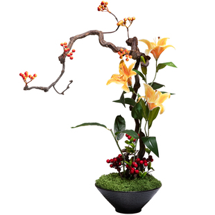 海虹雅林年宵花假花仿真花摆设轻奢高端乔迁柿柿如意客厅新年花束