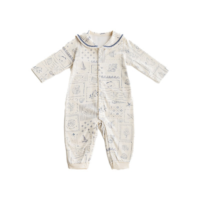 【新品】Oak Family婴儿四季连体衣宝宝包屁衣新生爬服和尚服