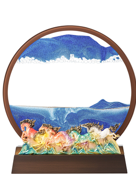 聚善缘马到成功流沙画定制礼品