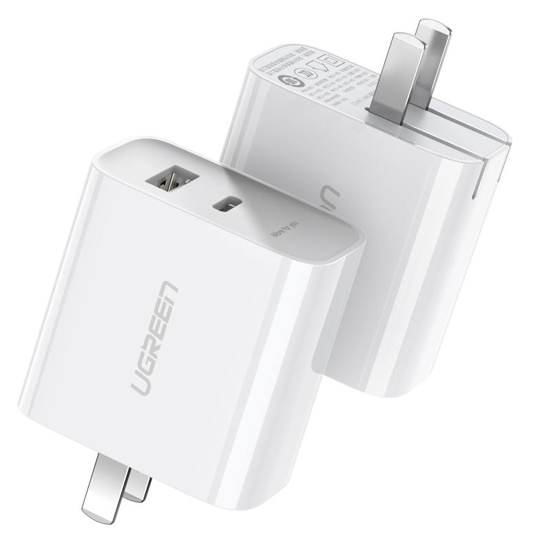 【國家3C認(rèn)證】綠聯(lián)30W充電器快充插頭雙口適用蘋果16iPhone15pro14max13ipad華為安卓手機平板數(shù)據(jù)線usb多口