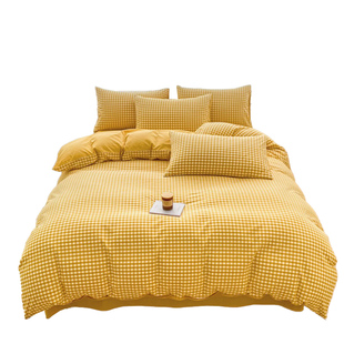 水洗棉床上四件套四季通用非全棉纯棉学生宿舍单人床单被套三件套