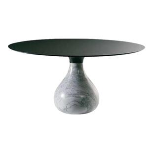 意式轻奢水滴形餐桌罗奇堡设计师款高级感别墅酒店创意大理石餐台