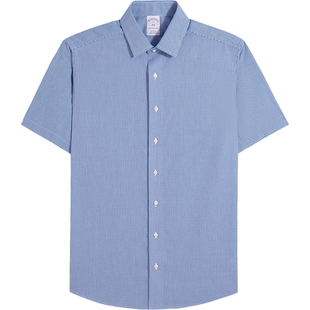 [易打理]Brooks Brothers/布克兄弟男士夏新纯棉提花超修身衬衫
