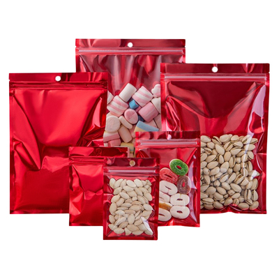红色透明糖果彩色定制自封袋