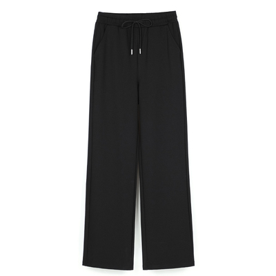 高腰直筒阔腿裤长裤/九分宽松