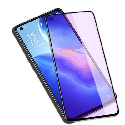 适用OPPO Reno5/Reno5k/Reno5f黑边钢化膜Reno5z/Reno5lite防爆玻璃膜4G/5G手机高清抗指纹护眼防蓝光保护贴