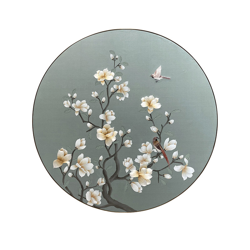 手工苏绣逸福瑞装饰画
