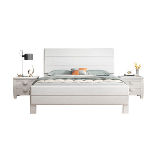 压纹实木床1.8米1.5米1.2米童床双人床中式经济型储物主卧婚床