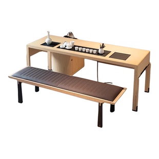 新中式茶桌2026新款高端原木色现代办公室客厅实木茶台家用泡茶桌