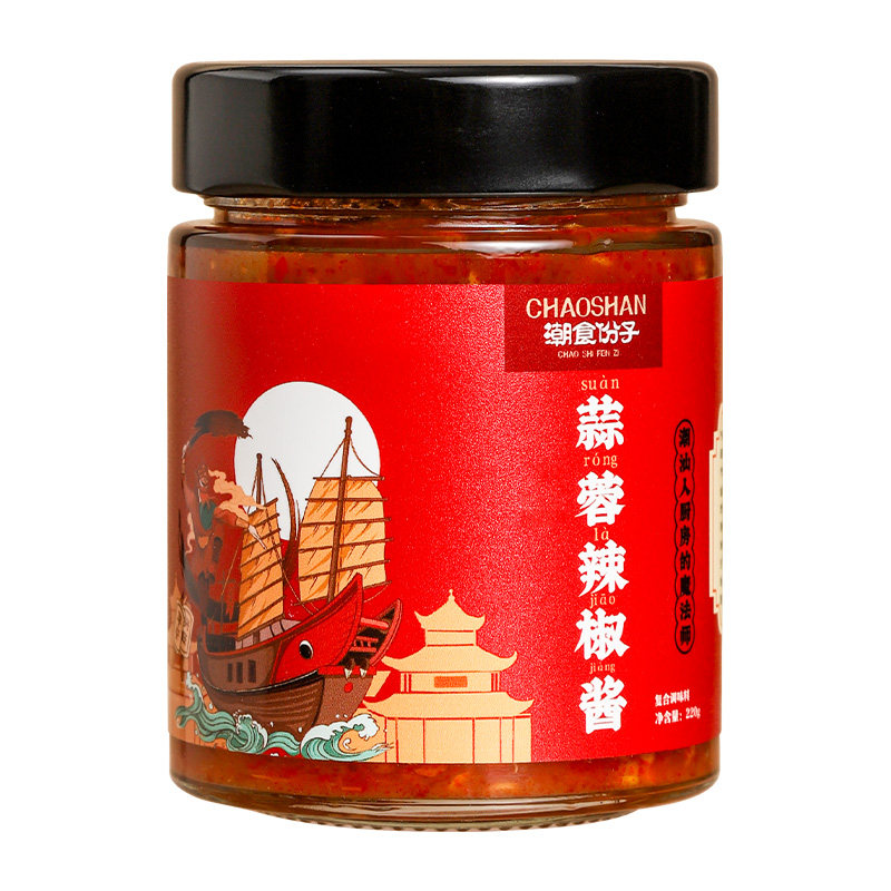 潮食份子正宗潮汕特产香辣蒜蓉辣椒酱广东汤粉肠粉猪脚饭蘸料蒜泥实拍图 商品