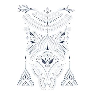 MG tattoo 传语者 异域唯美繁花图腾满背度假旅行美体浪漫纹身贴