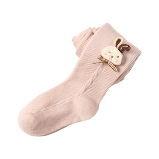 女童宝宝婴儿打底裤秋冬保暖纯棉a类配裙子儿童舞蹈卡通连裤袜子