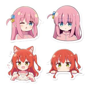 120张孤独摇滚二次元动漫贴纸高颜值波奇治愈防水手机壳笔记本行李箱贴画