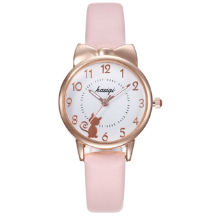 儿童手表女孩女生13指针小学生女童机械防水8考试10岁12生日礼物