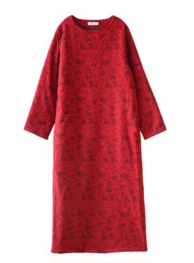 高级红国风棉服袍子秋冬
