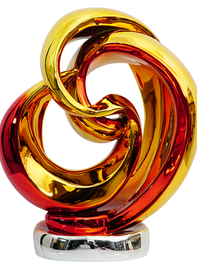 色彩绚丽扭结抽象雕塑艺术装饰品