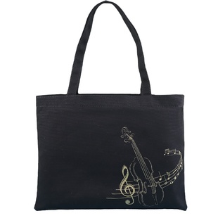 小提琴横版包女学生大容量帆布休闲音乐补习手提袋创意音符乐谱包