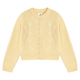 SEE YOU at PIZZA毛衣女2026春季新款女士温柔短款针织衫604773