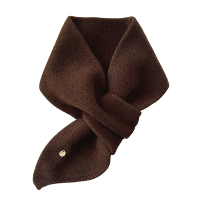 新年红色围巾短款小型100%羊毛