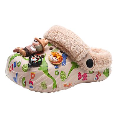 拉布布儿童棉拖鞋防滑软底保暖