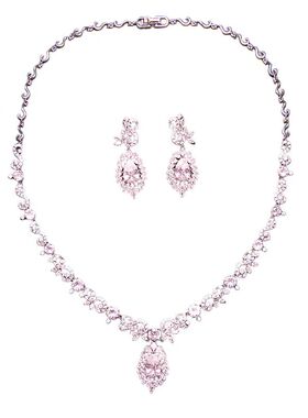 BWBRIDE锆石镀金新娘项链耳环