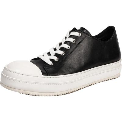 dreambox钧博vibram水洗马皮休闲板鞋高端手工厚底增高英伦风男鞋