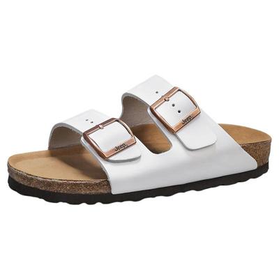 【商场同款】JEEP真皮勃肯拖鞋男