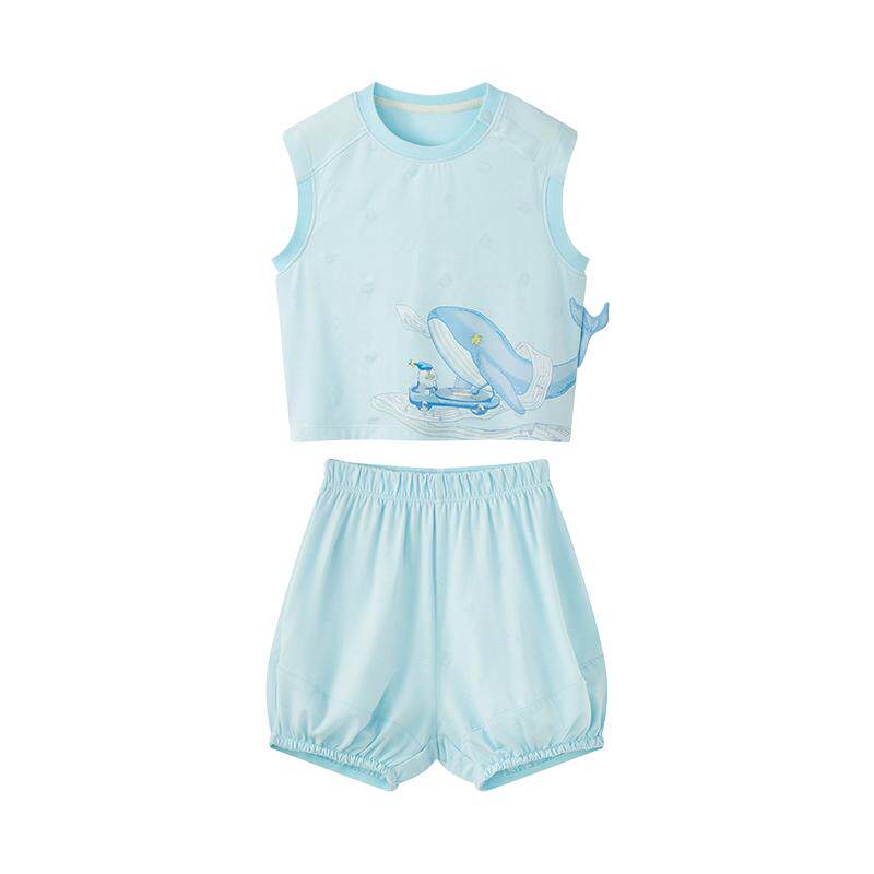 babycare山茶花无袖套装家居服