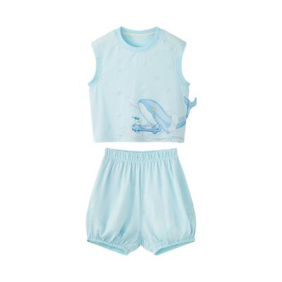 babycare山茶花无袖套装家居服