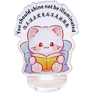 新款卡通猫励志文字摆件学生礼物奖品桌面立牌可爱高颜值送学生