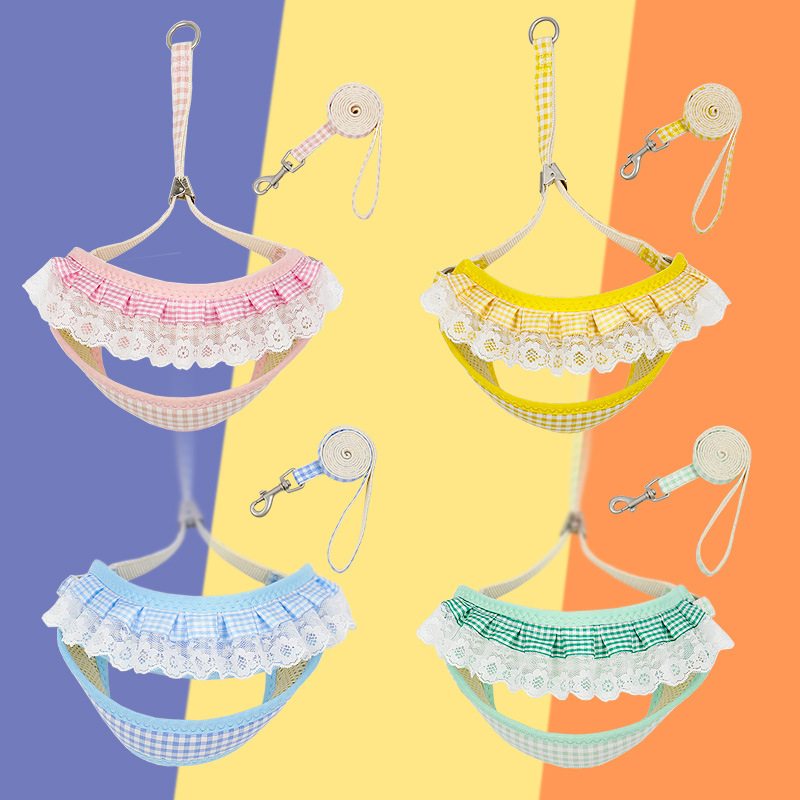 新品 猫咪牵引绳宠物胸背带背心式防挣脱遛猫绳溜猫链春夏猫绳外