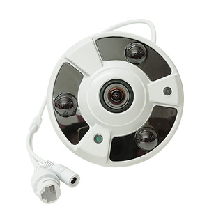 POE全景鱼眼广角网络摄像机有线摄影头远程onvif监控器摄像头室内