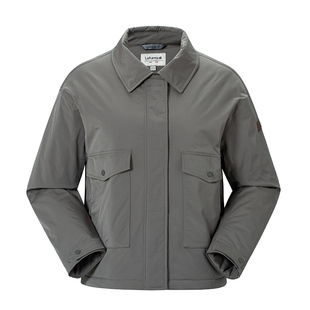 LAFUMA乐飞叶户外抗菌防泼水保暖棉服女士短款上衣时尚翻领外套