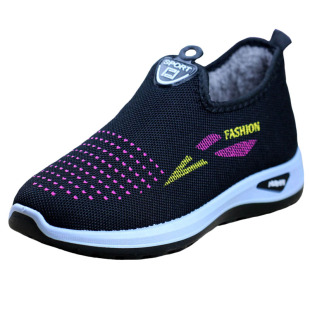 老年人妈妈鞋老北京布鞋女款软底舒适老人鞋薄绒防滑老太太二棉鞋