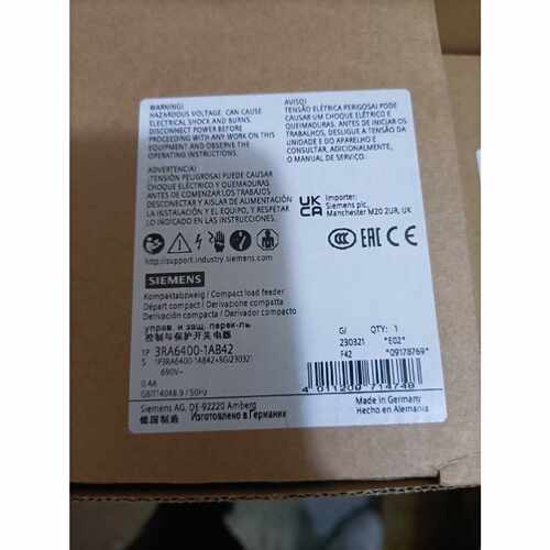 议价3RA6400-1AB42西门子控制与保护开关电器全新原装正品现货
