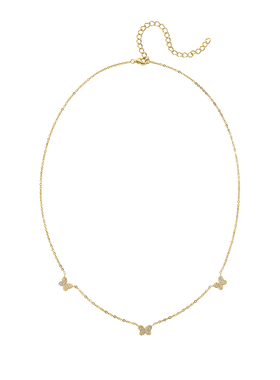 TRK珠宝18K金蝴蝶锁骨链项链轻奢高级感吊坠生日礼物设计师款闺蜜