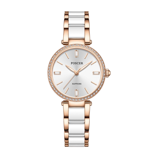 宝时捷新款手表女时尚陶瓷女表ins风石英女士手表品牌正品50115