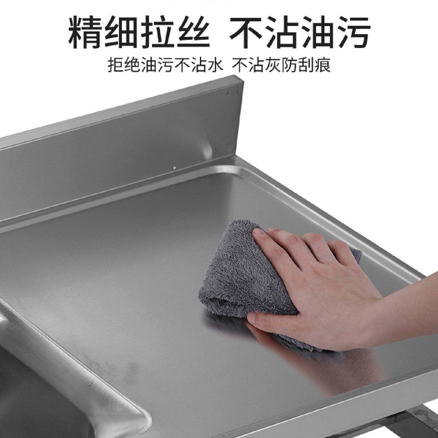 A厨房不锈钢水槽双槽单槽洗菜池洗碗盆加厚单盆带支架平台家用