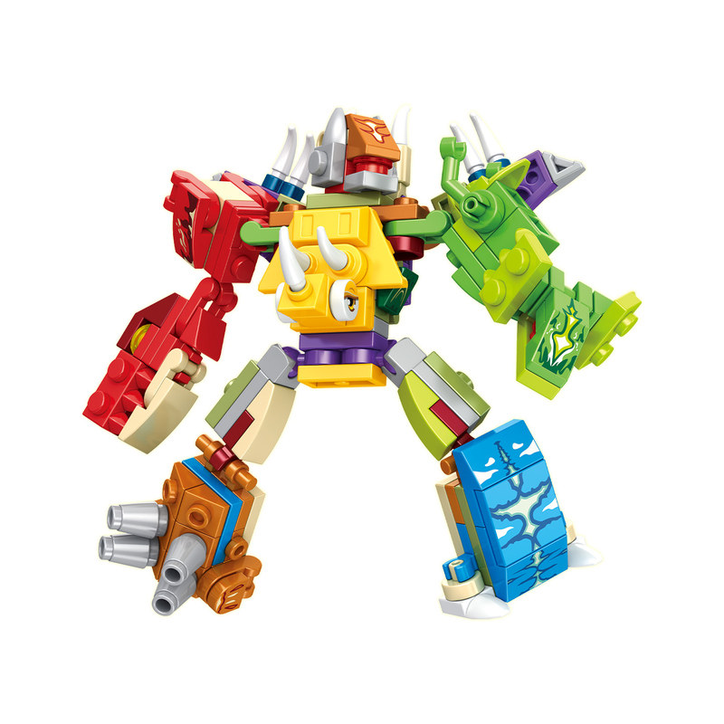 八合一霸王龙变形拼装积木