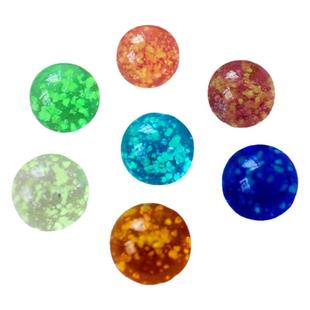 16mm无孔透明珠子荧光琉璃珠儿童玩具弹珠鱼缸水晶装饰夜光玻璃球