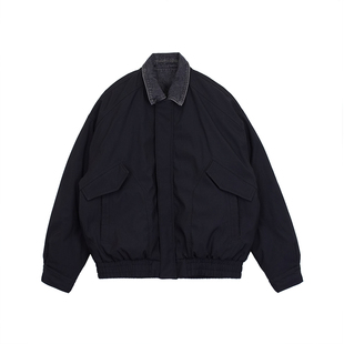 Hualun冬季休闲假两件牛仔轻薄羽绒服男款鸭绒夹克黑色保暖外套男