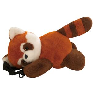 红山动物园熊猫背包毛绒玩具啪啪圈玩偶双肩包斜挎包女生儿童礼物