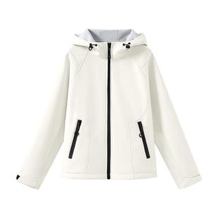 班尼路立领摇粒绒外套女秋冬新款韩系百搭亲肤宽松休闲开衫卫衣N