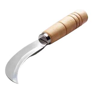木柄不锈钢水果菠萝刀家用香蕉刀小弯刀削皮刀子瓜果蔬菜割菜刀具