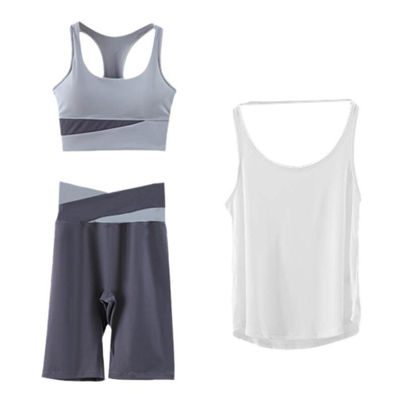 LULU夏季五分裤背心瑜伽服套装女