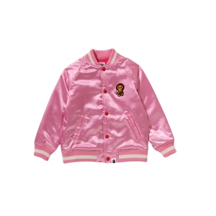 BAPE童装25年秋冬卡通小猴BABY MILO刺绣夹克外套008413P