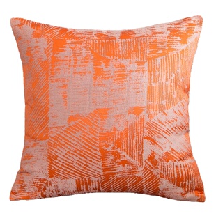 橘红色沙发抱枕套2022新款长方形定制尺寸白色床头后背靠垫套靠枕