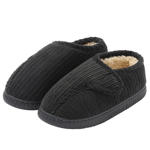 老人防滑防摔棉拖鞋男款老年人专用冬季包跟保暖加绒加厚棉鞋男士