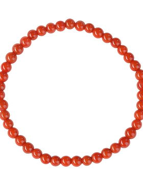 本命年柿子红南红玛瑙手链女手串