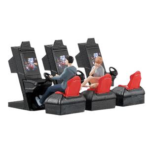 1:64赛车男孩微缩街机游戏人偶模型沙盘微拍道具手办迷你小人摆件